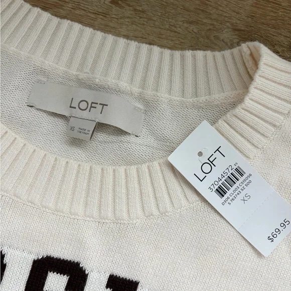 Cream Varsity Sweater - Picture 3 of 4